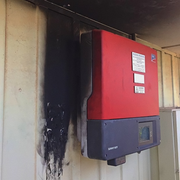 Solar inverter after a catastrophic failure